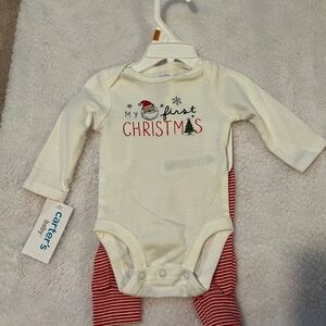 Carter's Festive White and Red Christmas Bodysuit